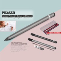 Ink-less Pen with Stylus and Eraser